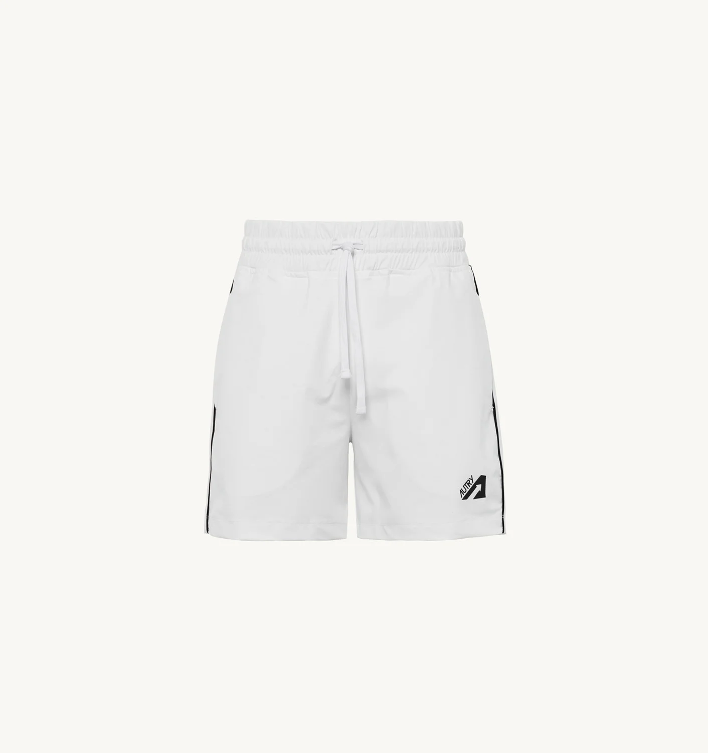 PANTALONI ȘORT DE TENIS ALBI CU BRINDURI CONTRASTANTE
