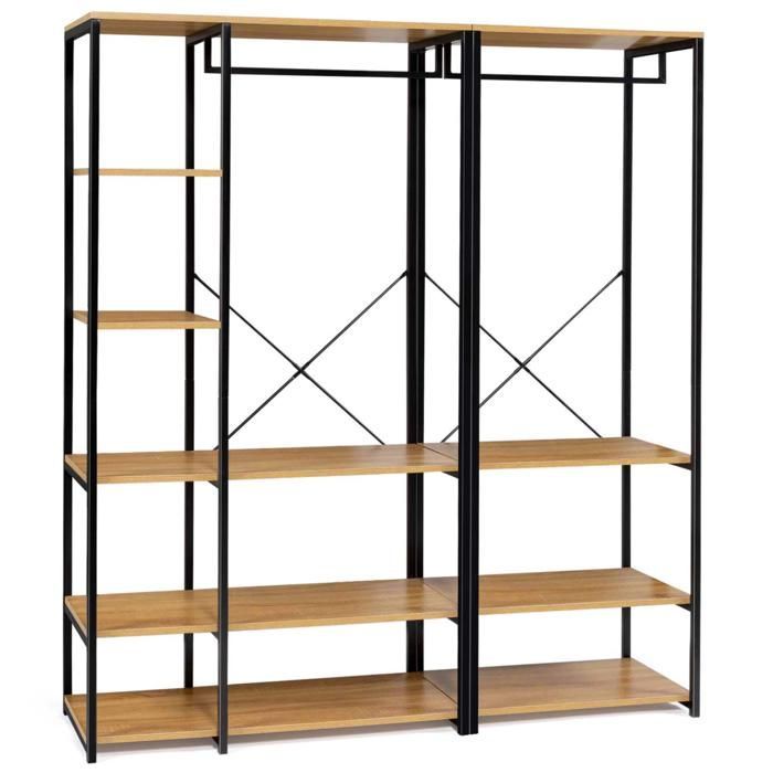 Guarda-roupa modular IDMARKET XXL, 150 cm de largura, design industrial DETROIT