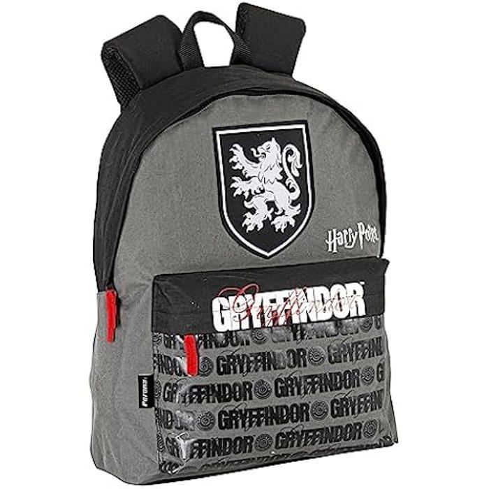 Mochila Junior - Harry Potter - Valentía - Negro y Gris - 42,5 cm - Carro Adaptable