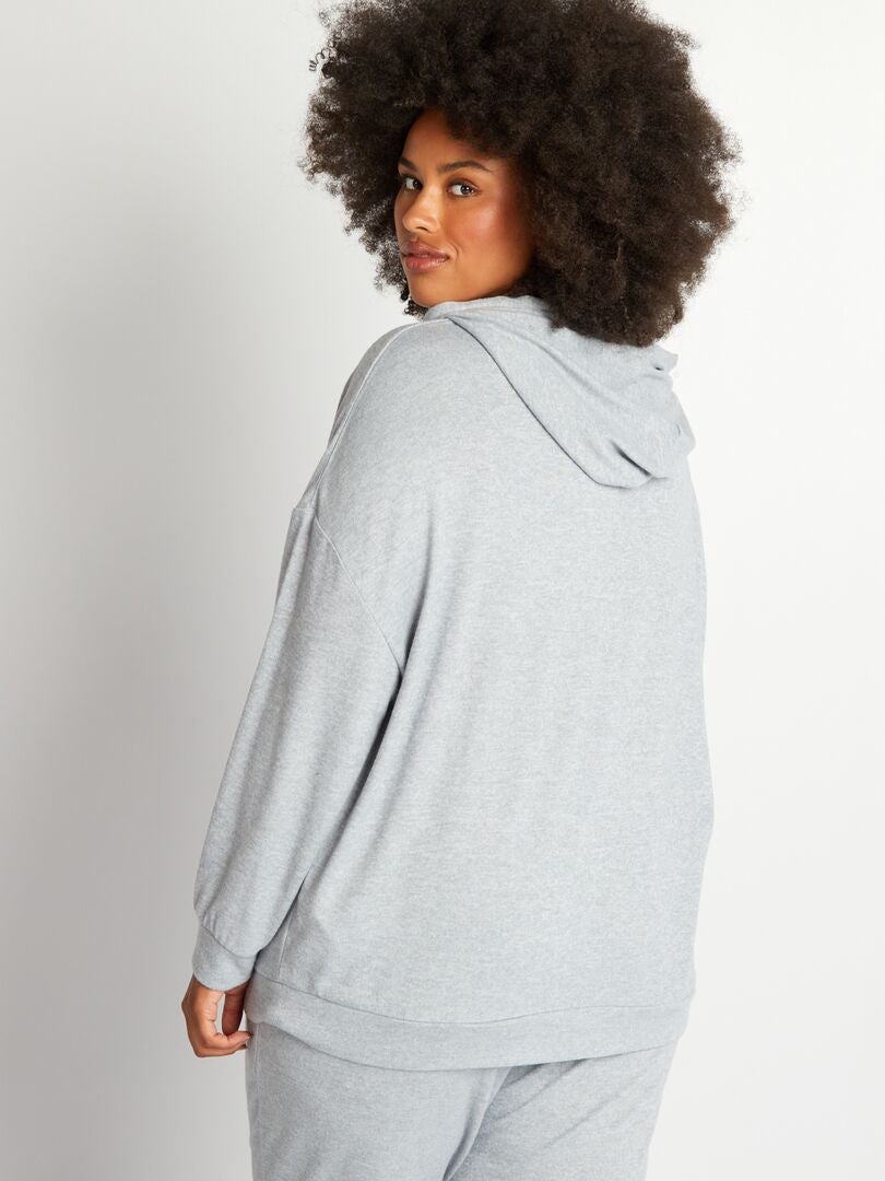 Camiseta de pijama de malha macia - Moletom - AZUL