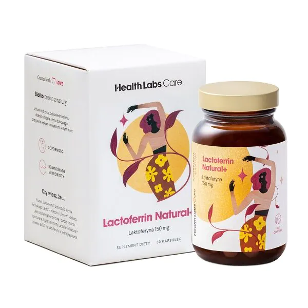 Health Labs Care Lactoferrin Natural+, Suplement diety wzmacniający odporność, Kapsułki