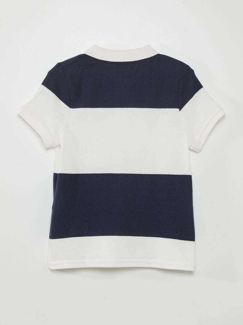 Camisa polo listrada - AZUL
