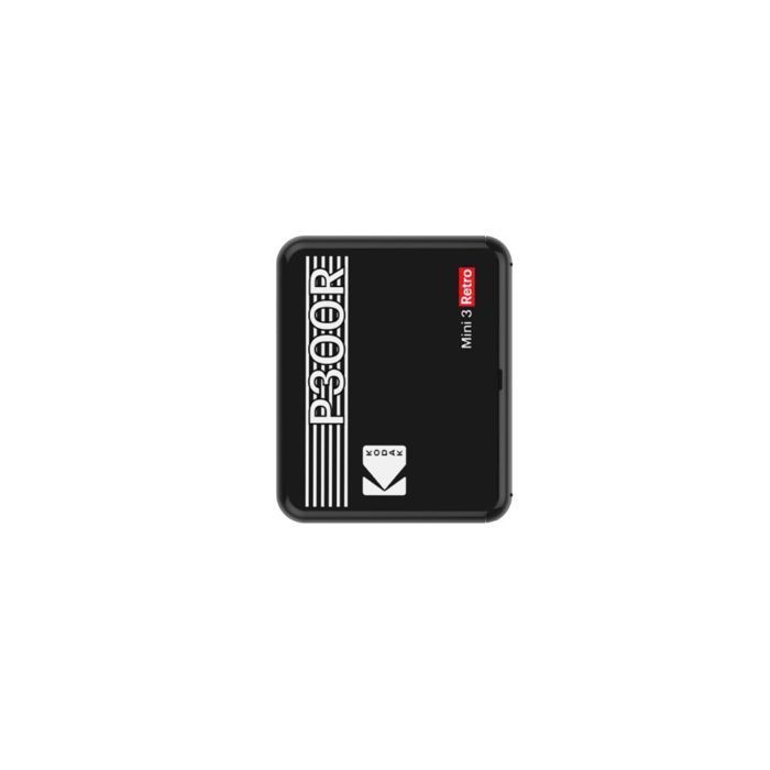 KODAK Mini Retro 2 P300 - Mini Imprimante Bluetooth - Photo carré 7,6x7,6 cm - 8 incluses - Sublimation Thermique 4Pass - Noir