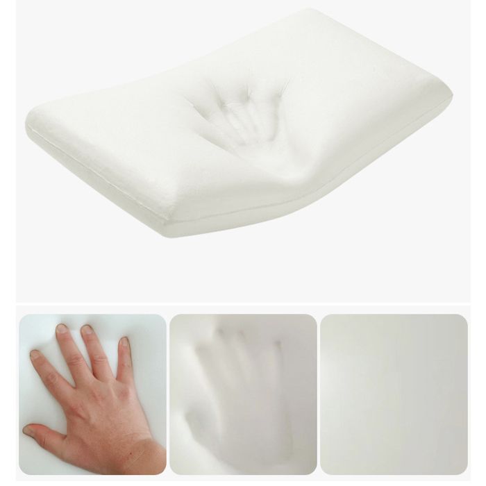 Almohada rectangular de espuma viscoelástica firme y gruesa de 60x40 cm, cojín transpirable con funda lavable, almohada cervical ortopédica.