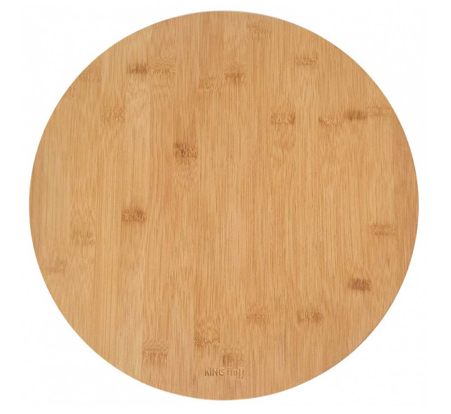 Taca deska bambusowa do pizzy 35cm obrotowa KINGHOFF KH-1566
