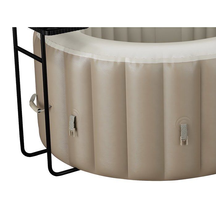 SPA hinchable ovalado para 2 personas - 190 x 120 x 65 cm - 90 boquillas de aire - Color topo y beige - B-LUCKY II