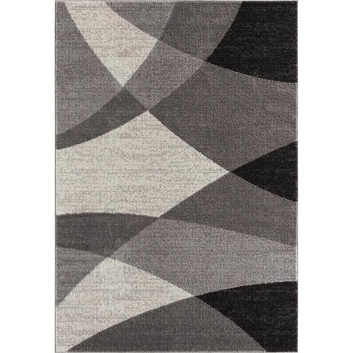 Alfombra para salón - The Carpet PEARL - Gris - 240x330 - Diseño geométrico moderno
