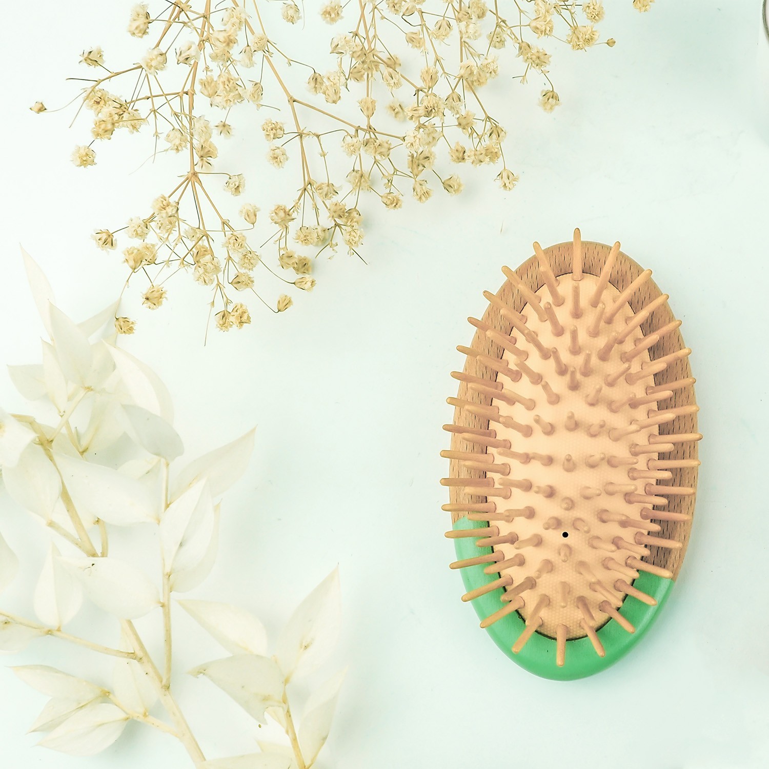 Feel Natural Brosse à cheveux pocket ovale en bambou