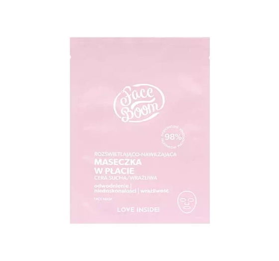 Face Boom nawilżająco-rozświetlająca maseczka w płacie 15 g