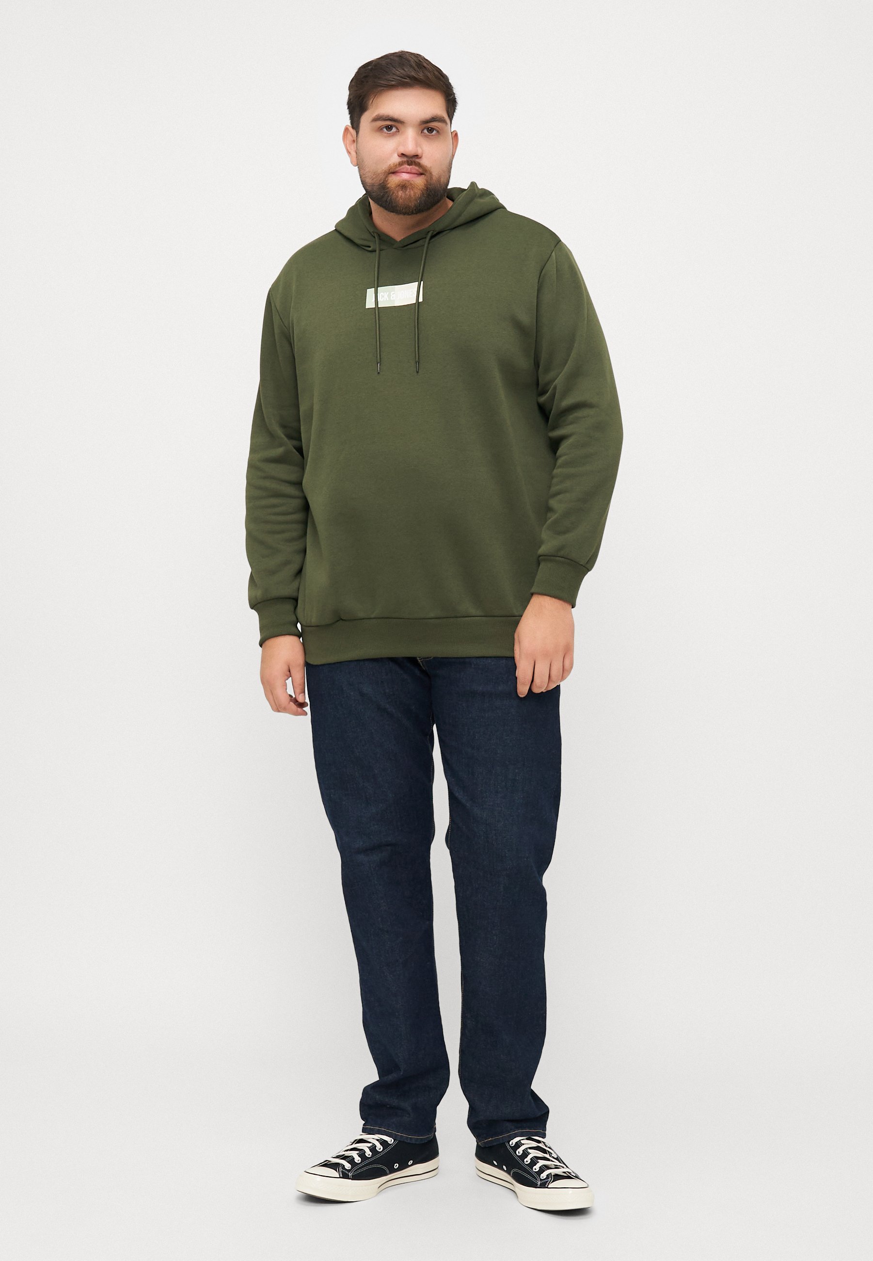 Jack & Jones JJPAN HOOD - Felpa con cappuccio - borsa da viaggio