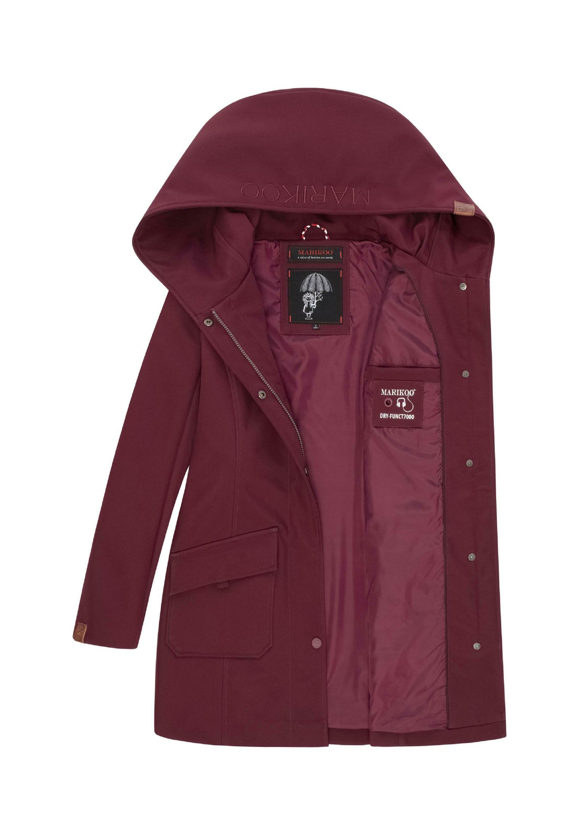 Marikoo MAYLEEN - Veste imperméable - rouge foncé chiné