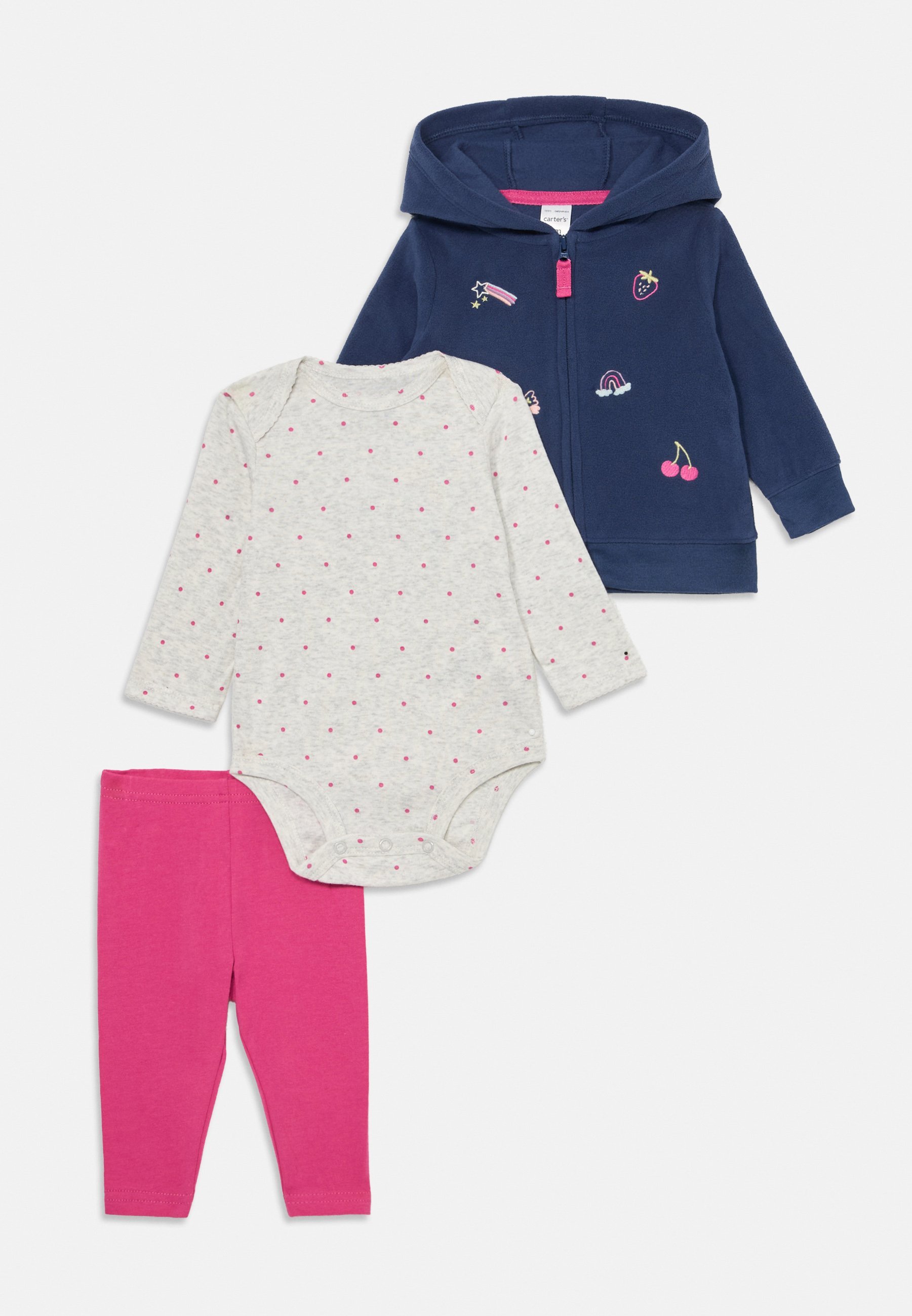 Carter's CARDIGAN SET - Leggings - Bukser - rosa/mørkeblå