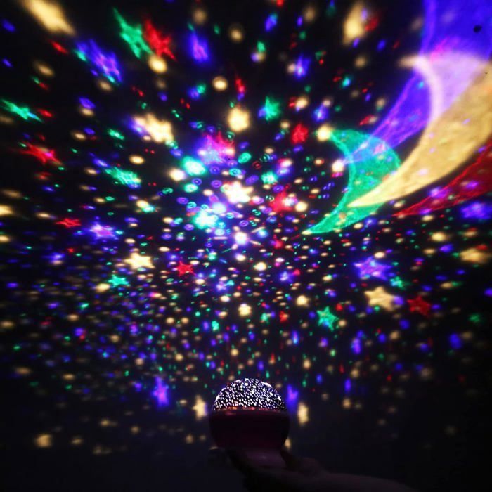 LED Projecteur de ciel étoilé - lumière nocturne Galaxy Universum - lampe de chambre d'enfants - avec effet de lumière nordique