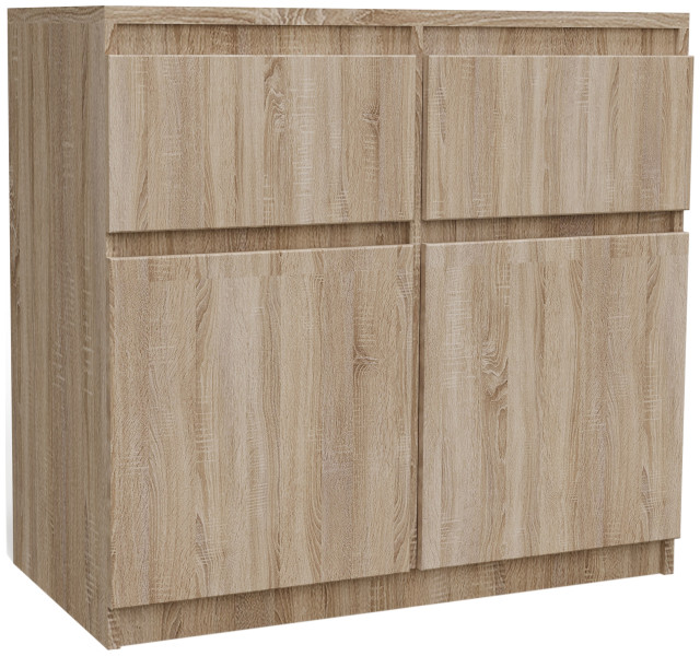 Komoda do salonu z szufladami 80 cm MONTEGO dąb sonoma