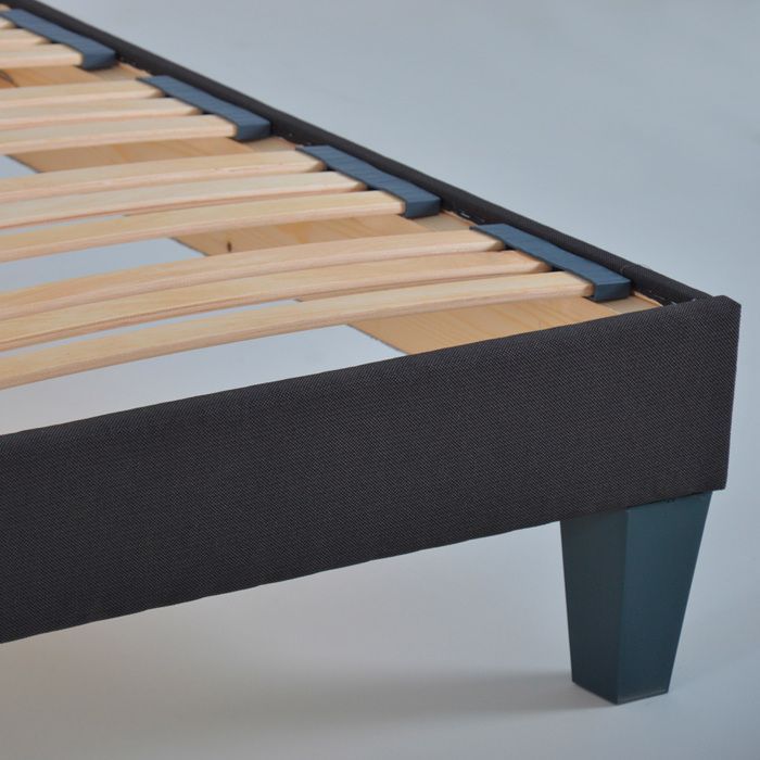 OLYMPE BEDDING | Wooden slatted bed base KIT15 180x200 cm | Anthracite Grey | Delivered as a kit