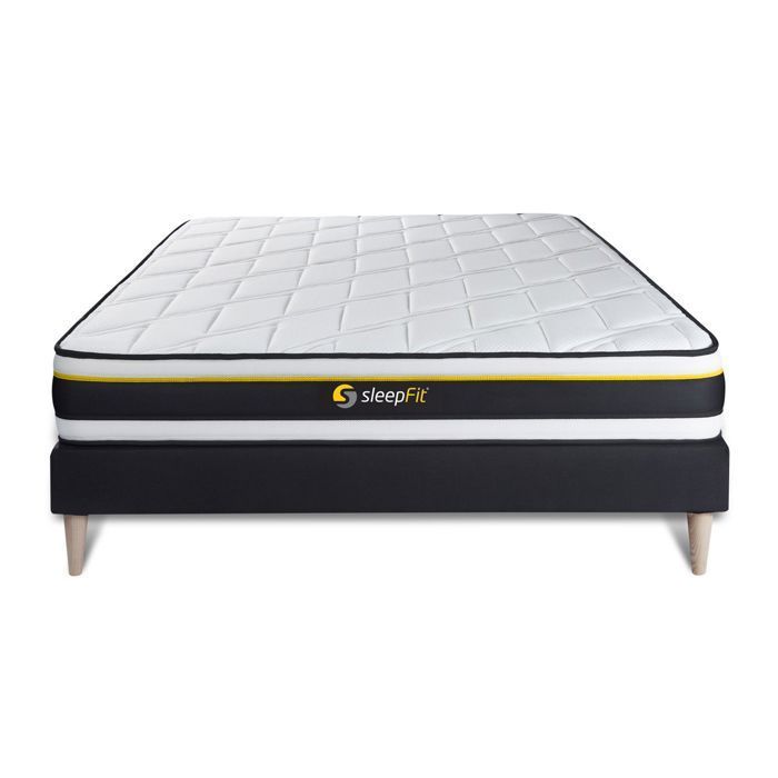 Ensemble sommier + matelas SOFT 160x200 160 x 200 cm Noir