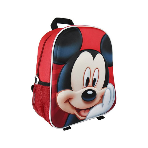  Mochila Infantil De Mickey Con Relief 25x31x10 Cm