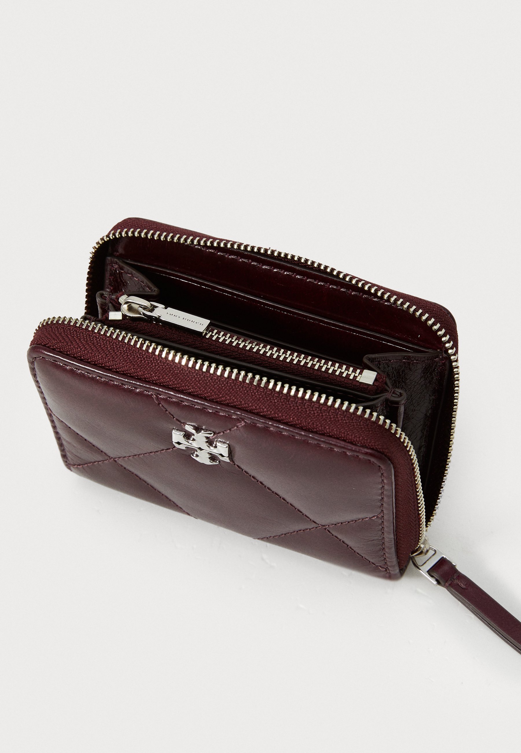 Portfel Tory Burch - ciemny karmin