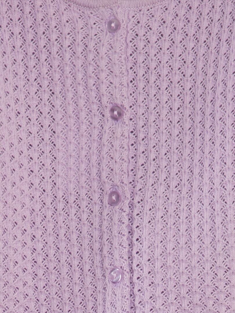 Cardigã de malha estampado - ROXO