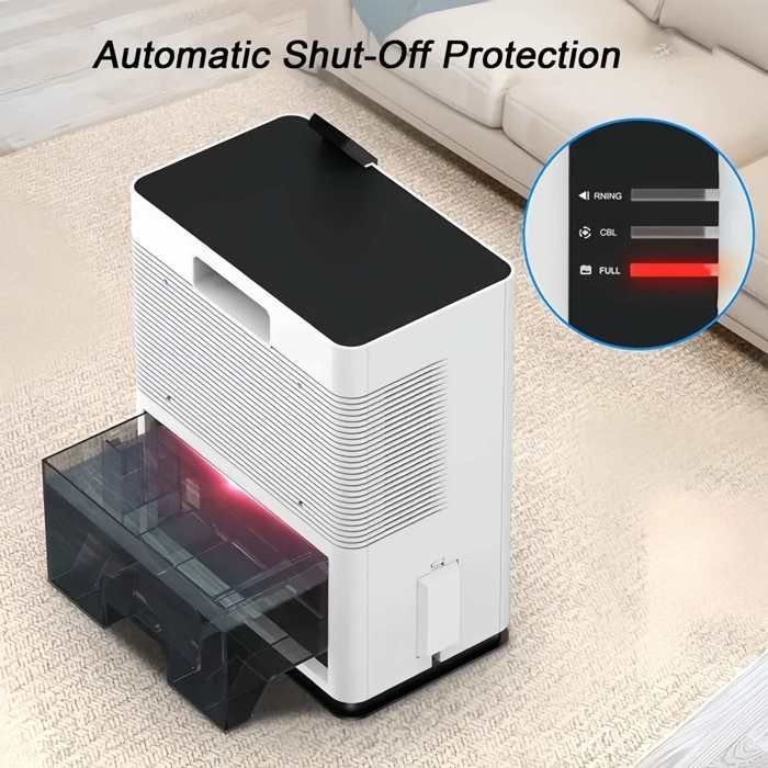 Deshumidificador ultrasilencioso para dormitorio - 1 L/24 h, depósito de 3 L, modo nocturno, LED, bajo consumo de 60 W
