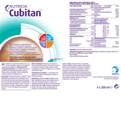 Cubitan Čokoládový výživný nápoj Cubitan 4 x 200 ml 4 x 200 ml