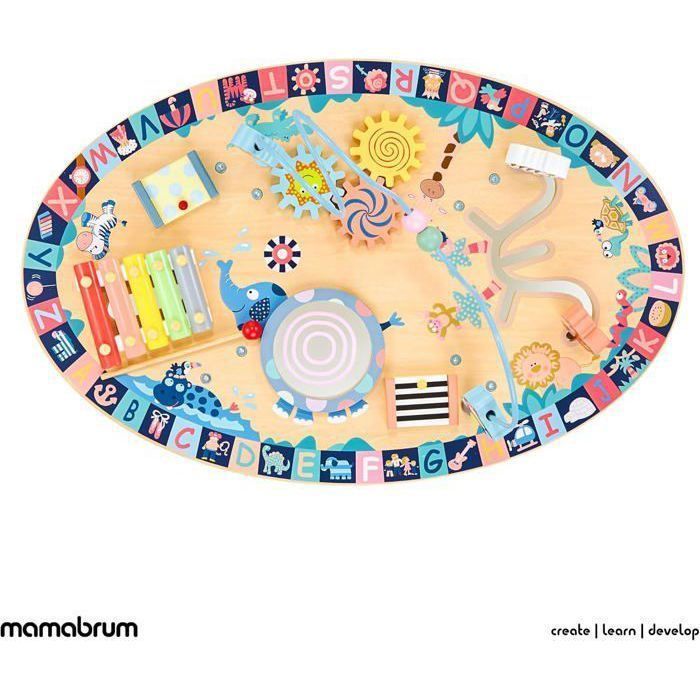 Table Multi-jeux- Table d'activités éducative  7 en 1 Musicale - Jouet Montessori Multifonctionnel Sensoriel - Labyrinthe
