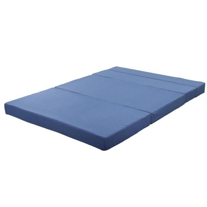 Colchón/silla futón plegable - Azul - Espuma - 140x190cm