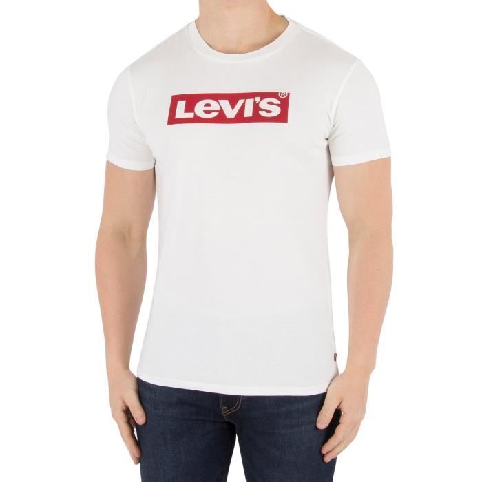 Camiseta masculina Levi's com estampa, branca