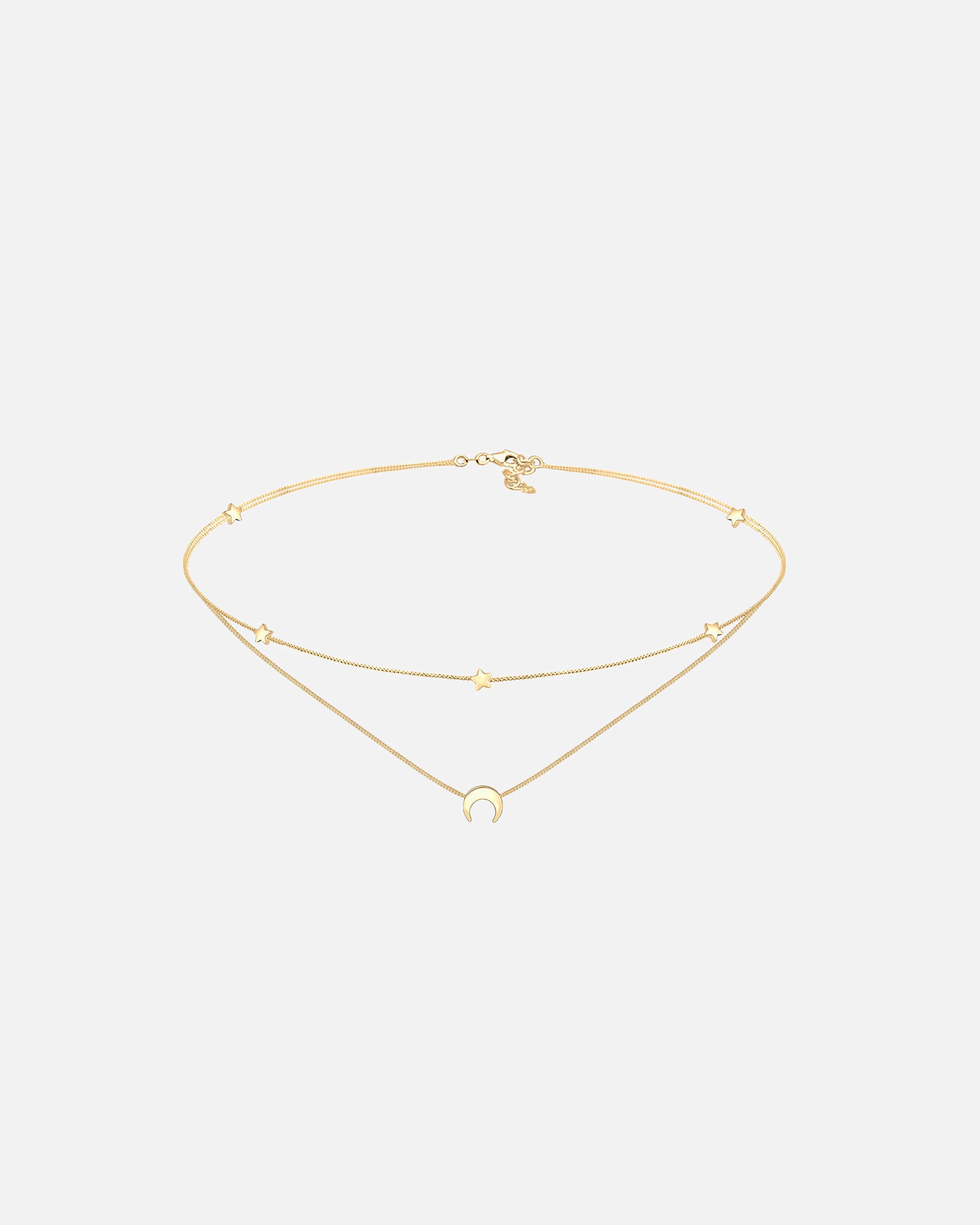 Elli Femmes Choker Couches Astro Demi-Lune Étoiles en Argent Sterling 925