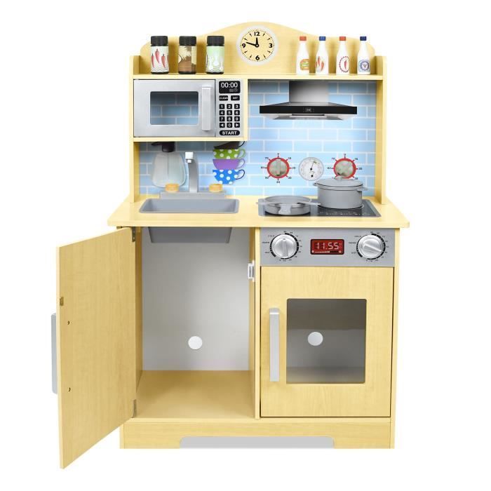 Cocina de madera - LILIIN - Tipo B - 59,5 x 29,5 x 91,7 cm - Accesorios incluidos - Para niños de 3 años en adelante