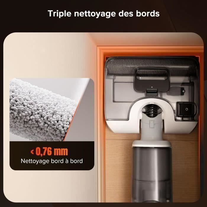 ROBOROCK F25 RT - Aspirateur Balai Laveur - 20000 Pa - Lavage à Chaud à 90 °C - Nettoyage Deux Bords - Auto-Nettoyage