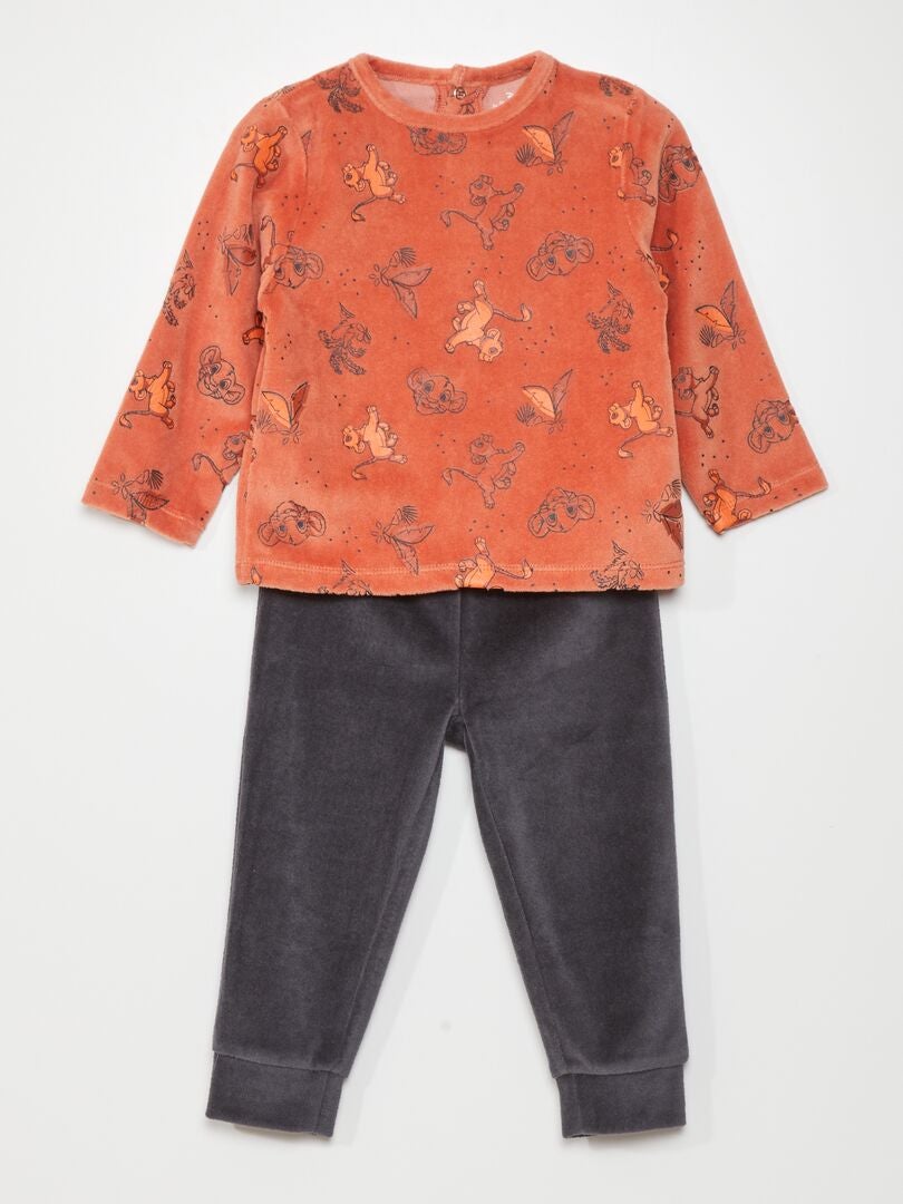 Conjunto de pijama de veludo Disney de 2 peças - Simba