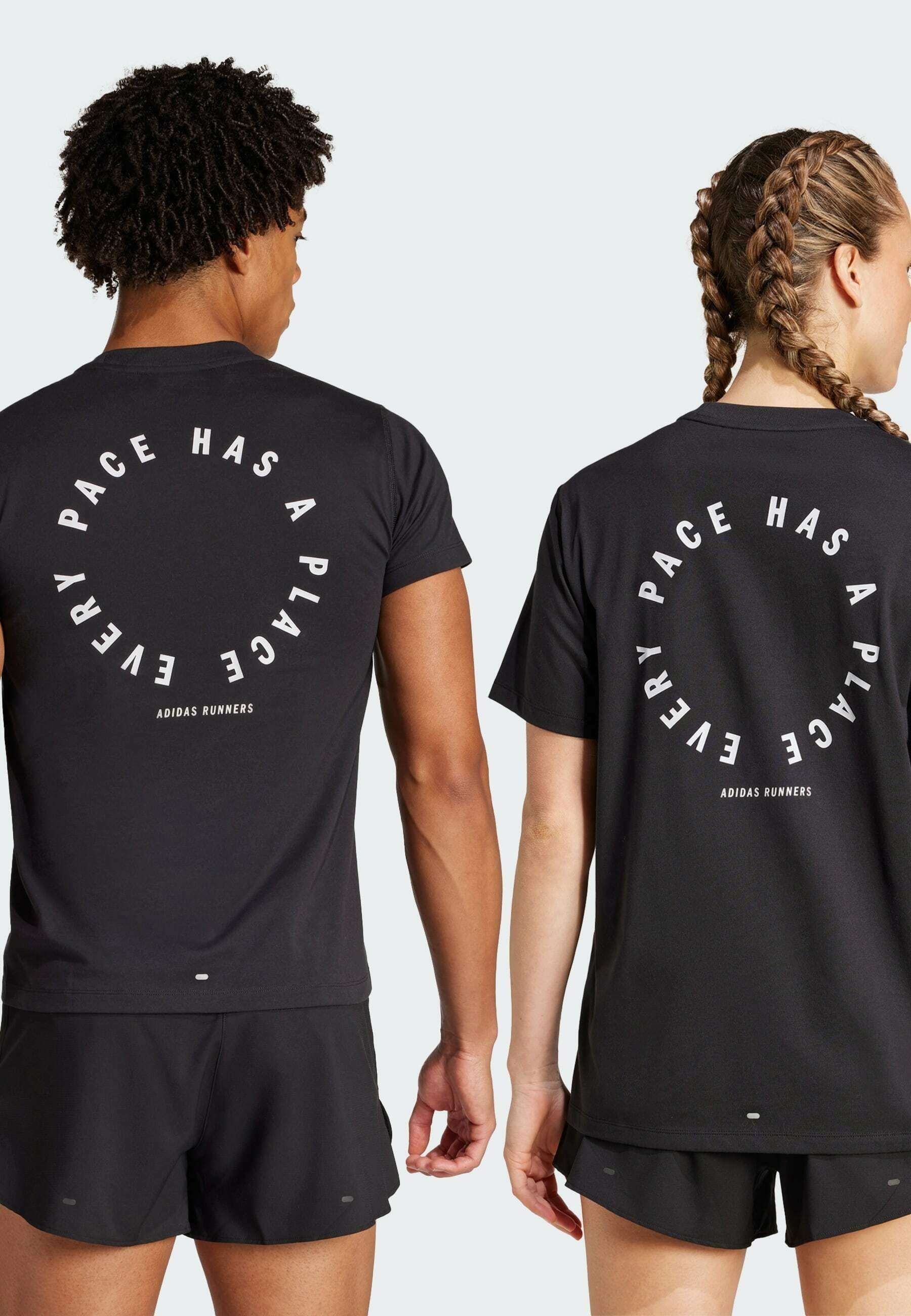 adidas Performance RUNNERS - Koszulka z nadrukiem - czarna