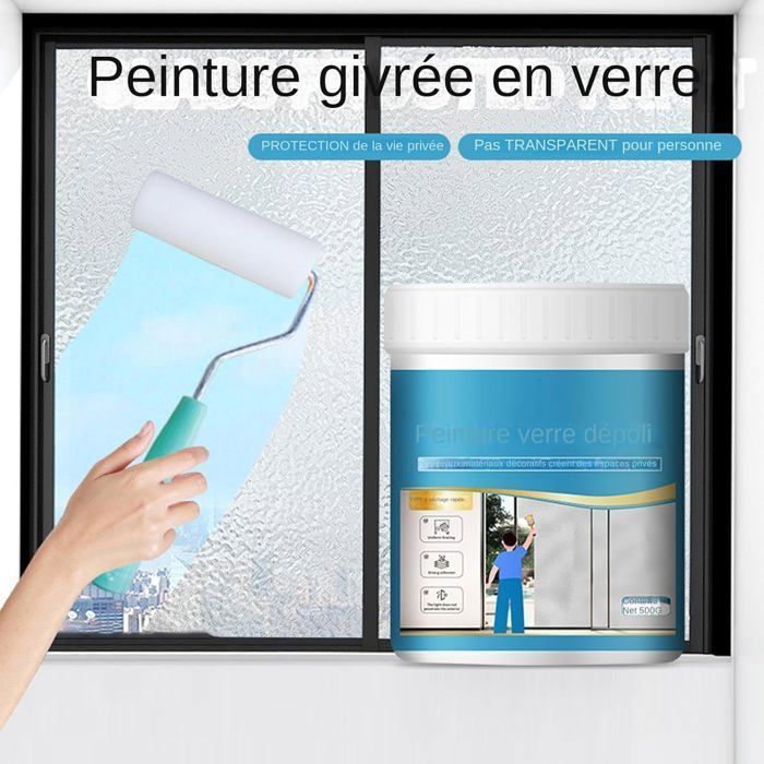 Vernice spray effetto vetro satinato 500 g per vetri satinati, ideale per oscurare porte e finestre. Facile applicazione. Vernice spray per auto.