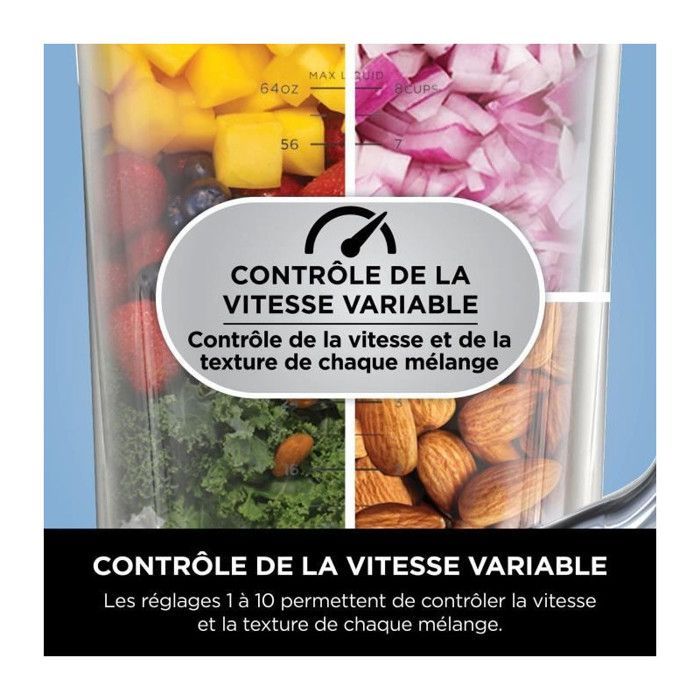 NINJA Detect Power Blender Pro - 1200W - 2L - 15 mengstanden