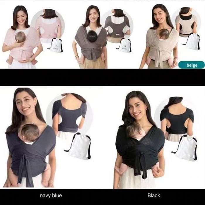 Draagzak voor pasgeborenen en peuters, unisex draagzak met verstelbare ringen, ergonomisch, comfortabel en veilig.