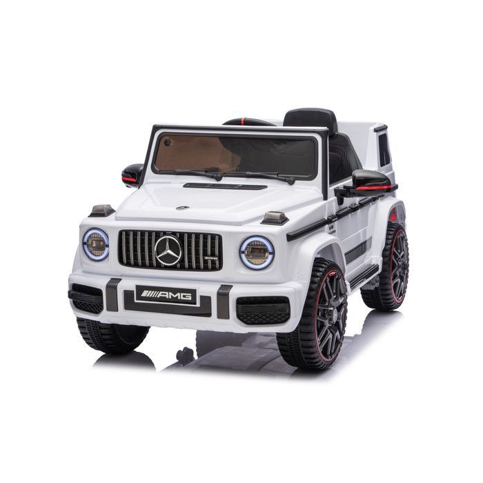 Voitures électriques pour Enfants Mercedes Benz G63 AMG avec Véhicule Électrique 12V, Véhicule électrique Enfant 2 Portes, Blanc