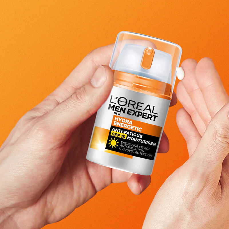 Creme facial hidratante L'Oréal Paris Men Expert Hydra Energetic para pele cansada