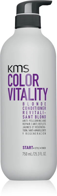 Condicionador KMS Color Vitality Blonde para cabelos loiros e com mechas.