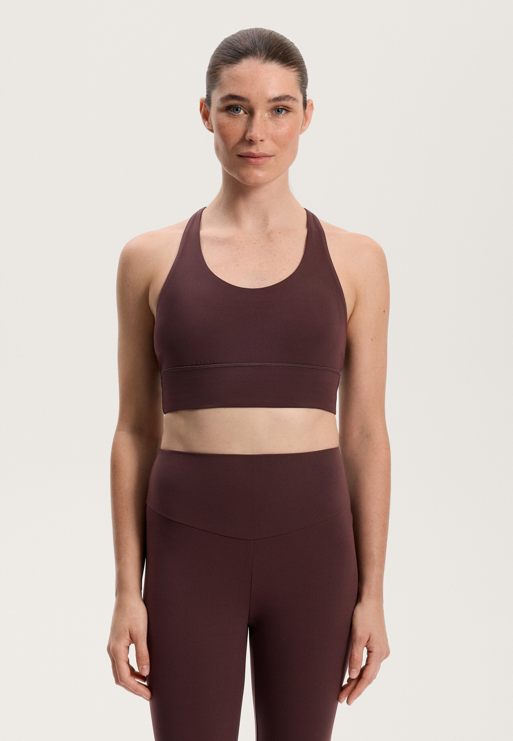 OYSHO STRAPPY BACK - 32977901 - Light support sports bra - mottled brown