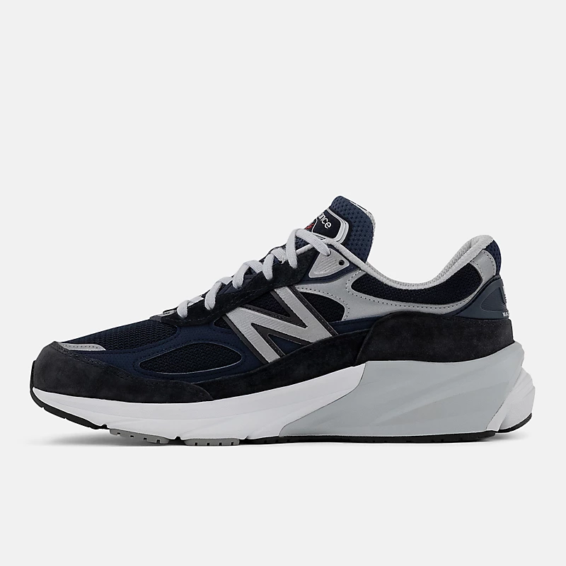 Pantofi 990v6 pentru femei, fabricați în SUA – bleumarin cu alb