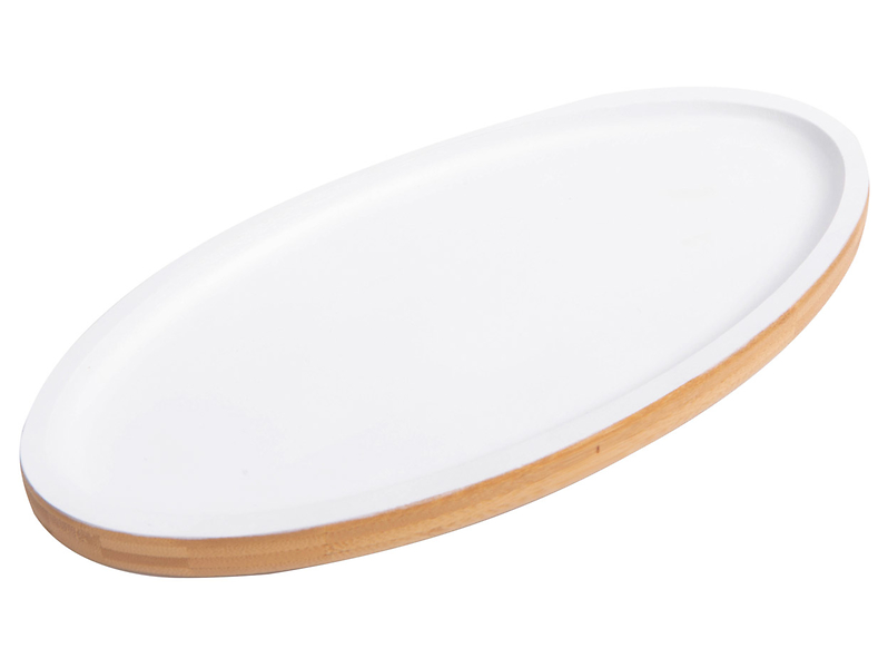 Podstawka Bambo Oval White 30 cm