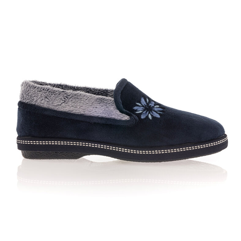 Blaue Damenpantoffeln