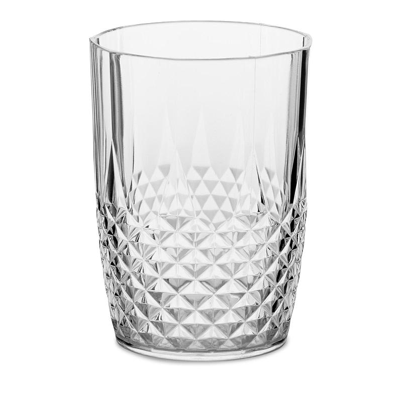 Cuisine waterglazen, 4 stuks, 45 cl, kristalhelder plastic.