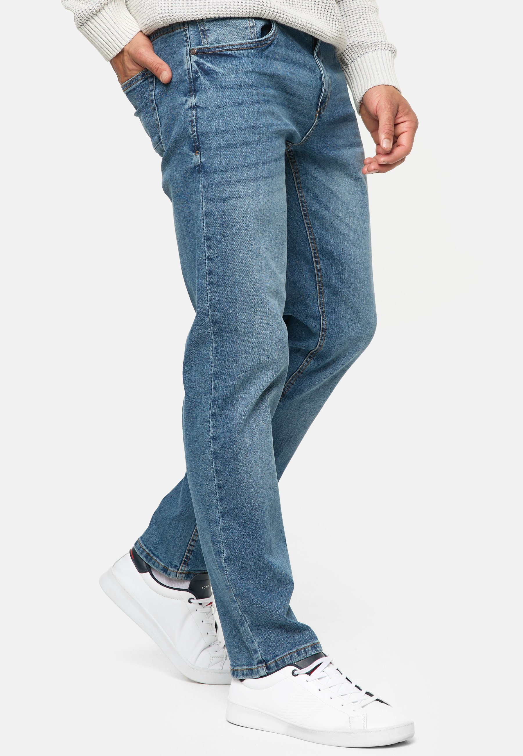 INDICODE JEANS SANTINO - Jean coupe slim - Gris foncé moyen