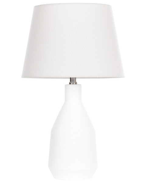 Lampa stołowa nocna ceramiczna 53 cm biała