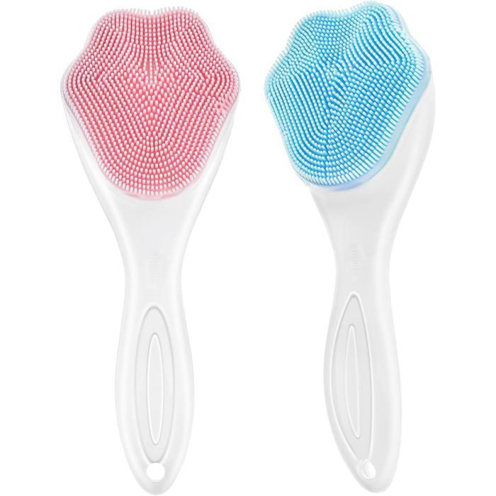 Set aus 2 Silikon-Gesichtsreinigungsbürsten, Peeling- und Massagebürsten für eine gründliche Gesichtsreinigung