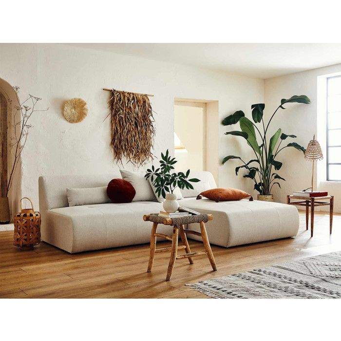 Onyx - Sofá modular esquinero reversible de 4 plazas - en tela - Beige