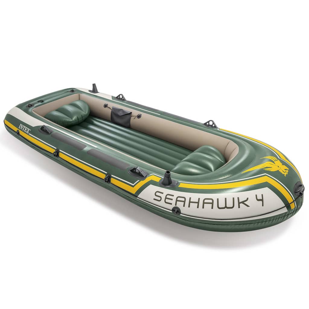 Intex Seahawk 4 Inflatable Boat Set with Oars and Pump