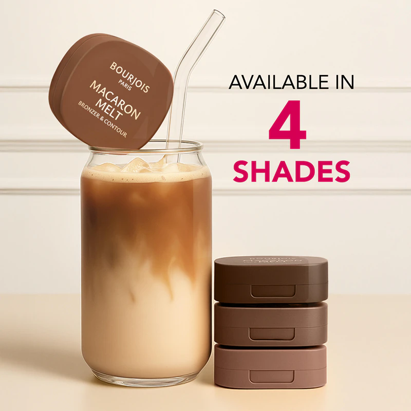 Bourjois Macaron Melt Bronzer & Contour 2 em 1: pó bronzeador e para contorno.